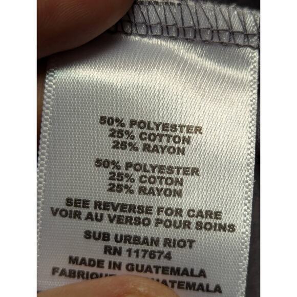 NWT Sub Urban Riot "Indoorsy" Graphic Tee Size Large in Gray Casual Summer - Picture 5 of 5